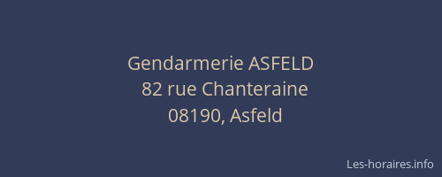 Gendarmerie ASFELD