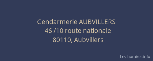 Gendarmerie AUBVILLERS