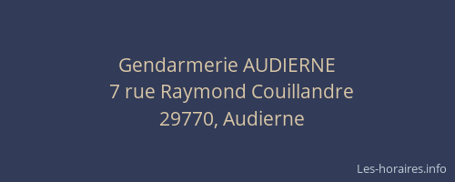 Gendarmerie AUDIERNE