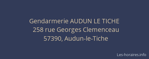Gendarmerie AUDUN LE TICHE