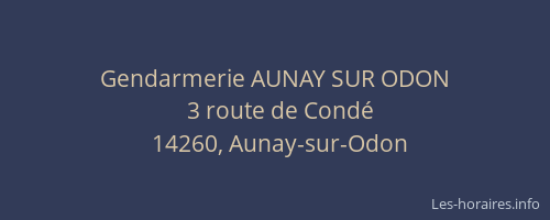Gendarmerie AUNAY SUR ODON