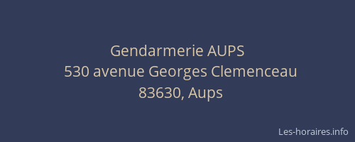 Gendarmerie AUPS