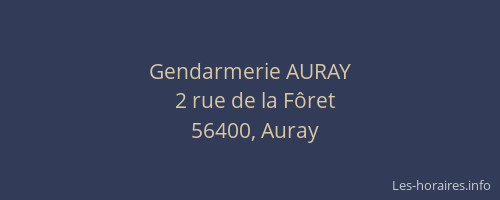 Gendarmerie AURAY