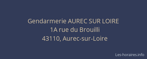 Gendarmerie AUREC SUR LOIRE