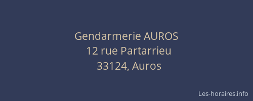 Gendarmerie AUROS