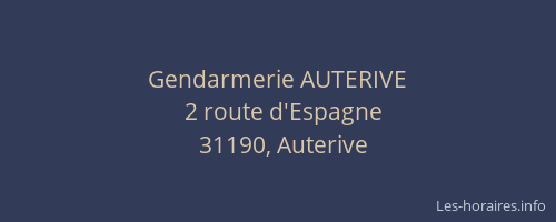 Gendarmerie AUTERIVE