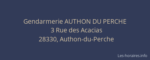 Gendarmerie AUTHON DU PERCHE