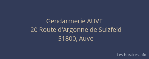 Gendarmerie AUVE