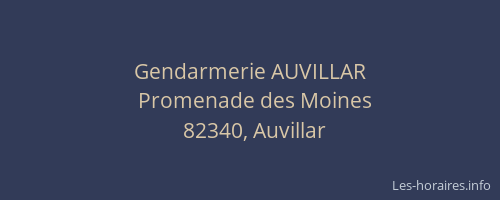 Gendarmerie AUVILLAR