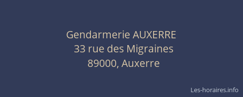 Gendarmerie AUXERRE