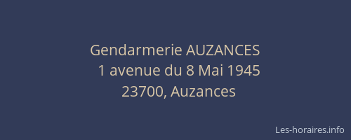 Gendarmerie AUZANCES