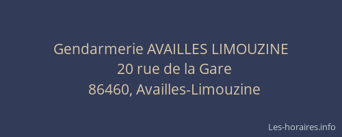 Gendarmerie AVAILLES LIMOUZINE