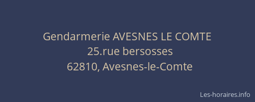 Gendarmerie AVESNES LE COMTE