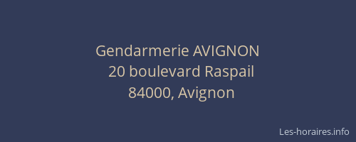 Gendarmerie AVIGNON