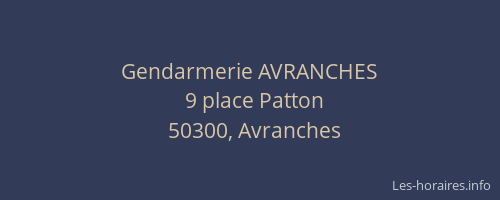 Gendarmerie AVRANCHES