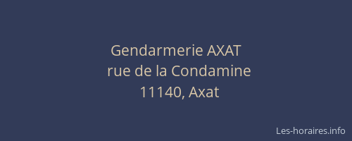 Gendarmerie AXAT