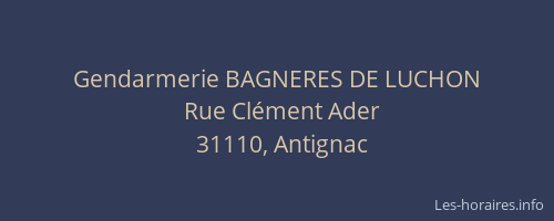 Gendarmerie BAGNERES DE LUCHON