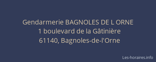 Gendarmerie BAGNOLES DE L ORNE