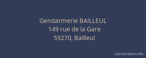 Gendarmerie BAILLEUL