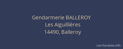 Gendarmerie BALLEROY
