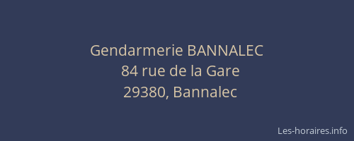 Gendarmerie BANNALEC