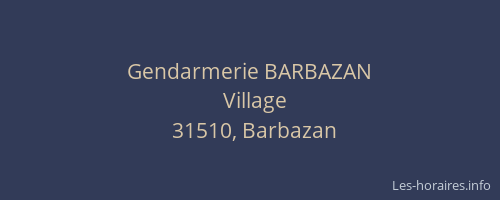 Gendarmerie BARBAZAN