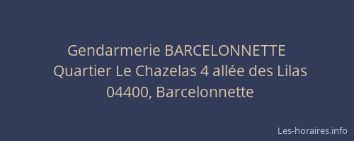 Gendarmerie BARCELONNETTE