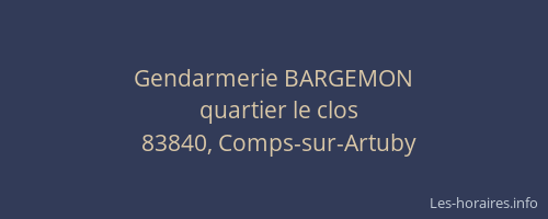Gendarmerie BARGEMON