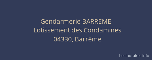 Gendarmerie BARREME