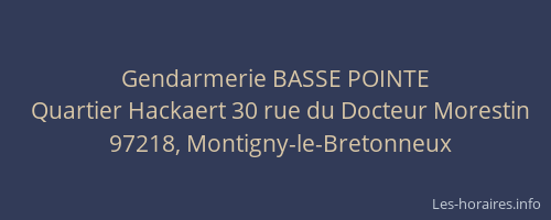 Gendarmerie BASSE POINTE