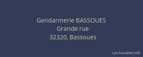 Gendarmerie BASSOUES