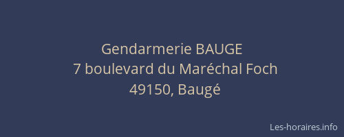 Gendarmerie BAUGE