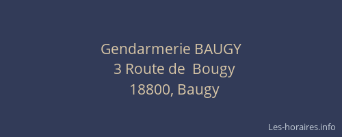 Gendarmerie BAUGY