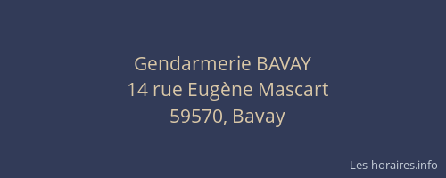 Gendarmerie BAVAY