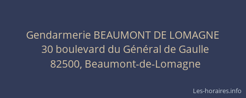 Gendarmerie BEAUMONT DE LOMAGNE
