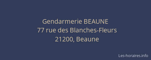Gendarmerie BEAUNE