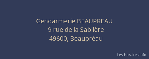 Gendarmerie BEAUPREAU