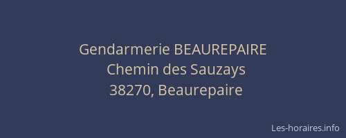 Gendarmerie BEAUREPAIRE
