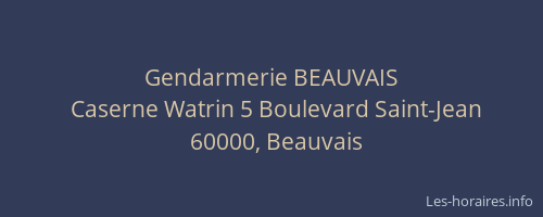 Gendarmerie BEAUVAIS