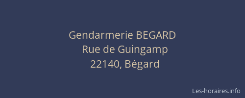 Gendarmerie BEGARD
