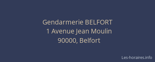 Gendarmerie BELFORT