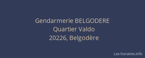 Gendarmerie BELGODERE