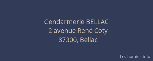 Gendarmerie BELLAC