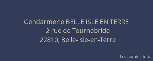 Gendarmerie BELLE ISLE EN TERRE