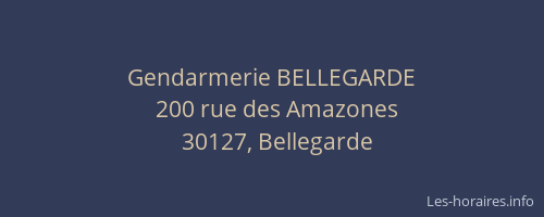 Gendarmerie BELLEGARDE