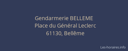 Gendarmerie BELLEME