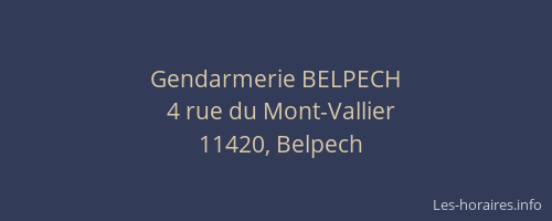Gendarmerie BELPECH