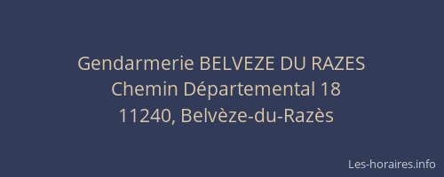 Gendarmerie BELVEZE DU RAZES