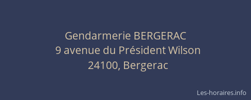 Gendarmerie BERGERAC