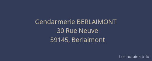 Gendarmerie BERLAIMONT